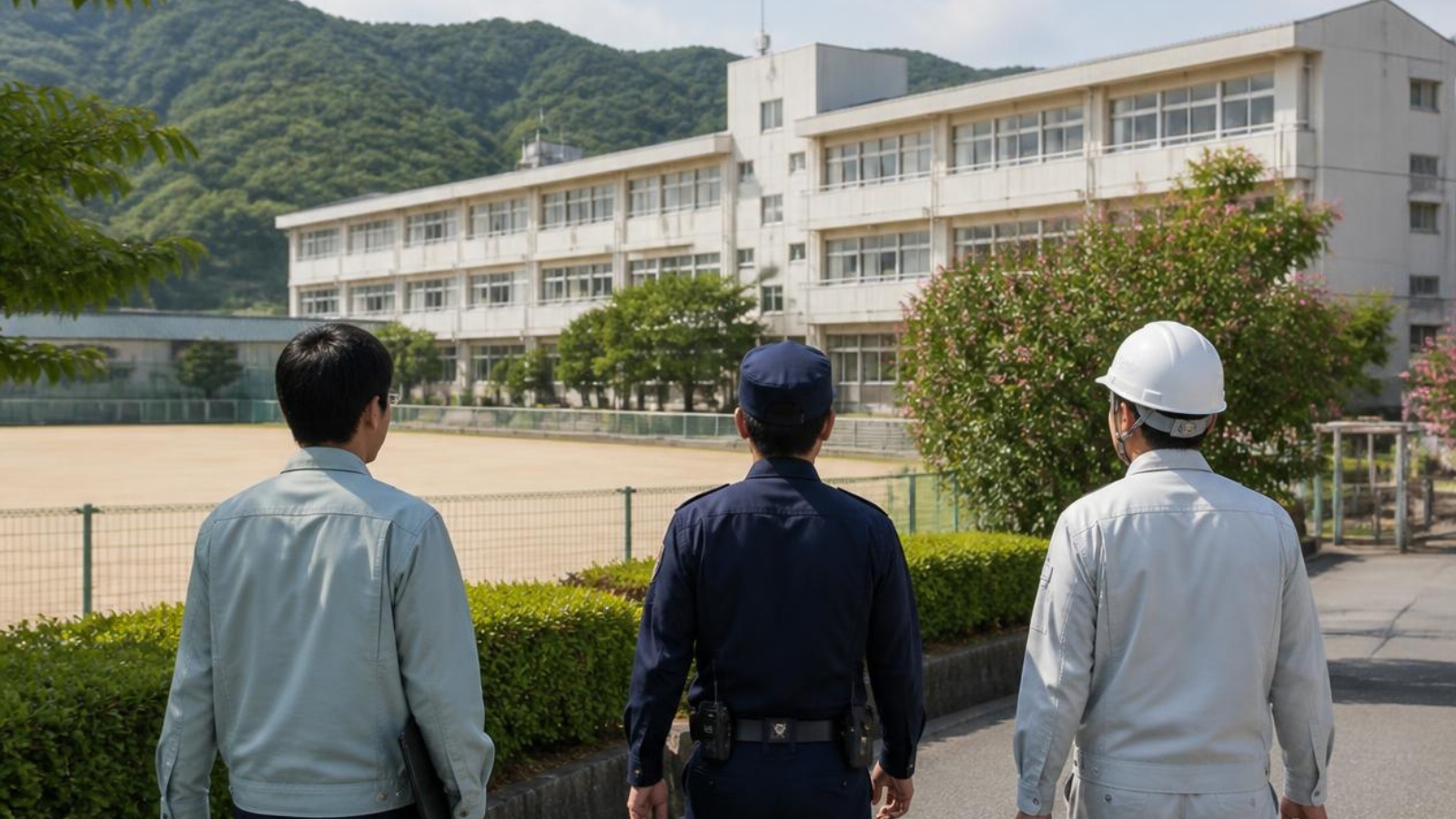 施設管理スタッフによる点検の様子